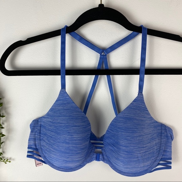 Victoria’s Secret blue strappy bra size 36B